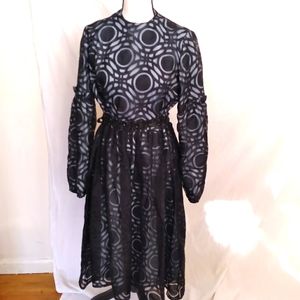 Blackdash black party dress beaded belt size 10